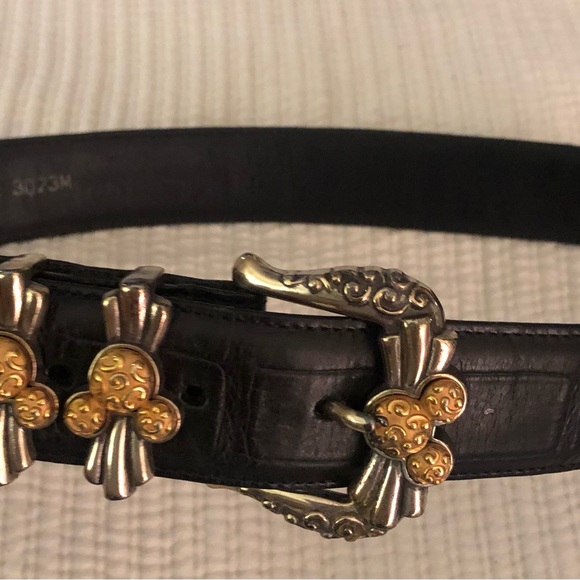 Brighton Disney  Mickey Mouse Black Leather Belt - Picture 3 of 8